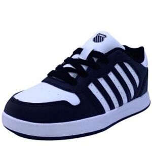 BRAND NEW K-SWISS KID UNISEX BLACK & WHITE COURT PALISADES SNEAKERS